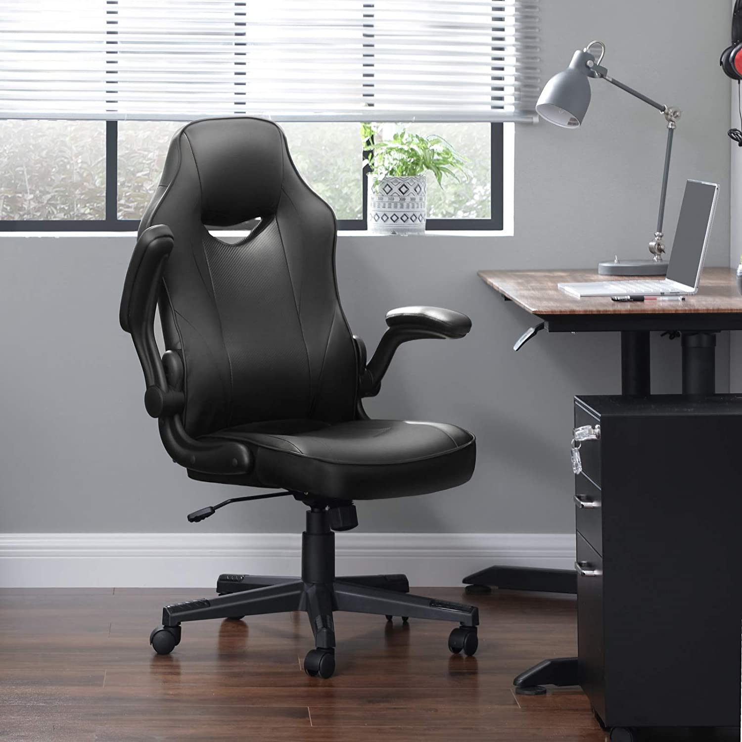 Nancy's Bathgate Office Chair - Ergonomic Office Chair - Office Chair For Adults - Black - 75 x 64 x (110-120) cm (L x W x H)