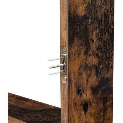 Nancy's Wandplank Industrieel Hout - Set van 3 - Zwevend - Wandplanken - Kubusplanken - Lengte 40/35/30 cm - Vintage bruin