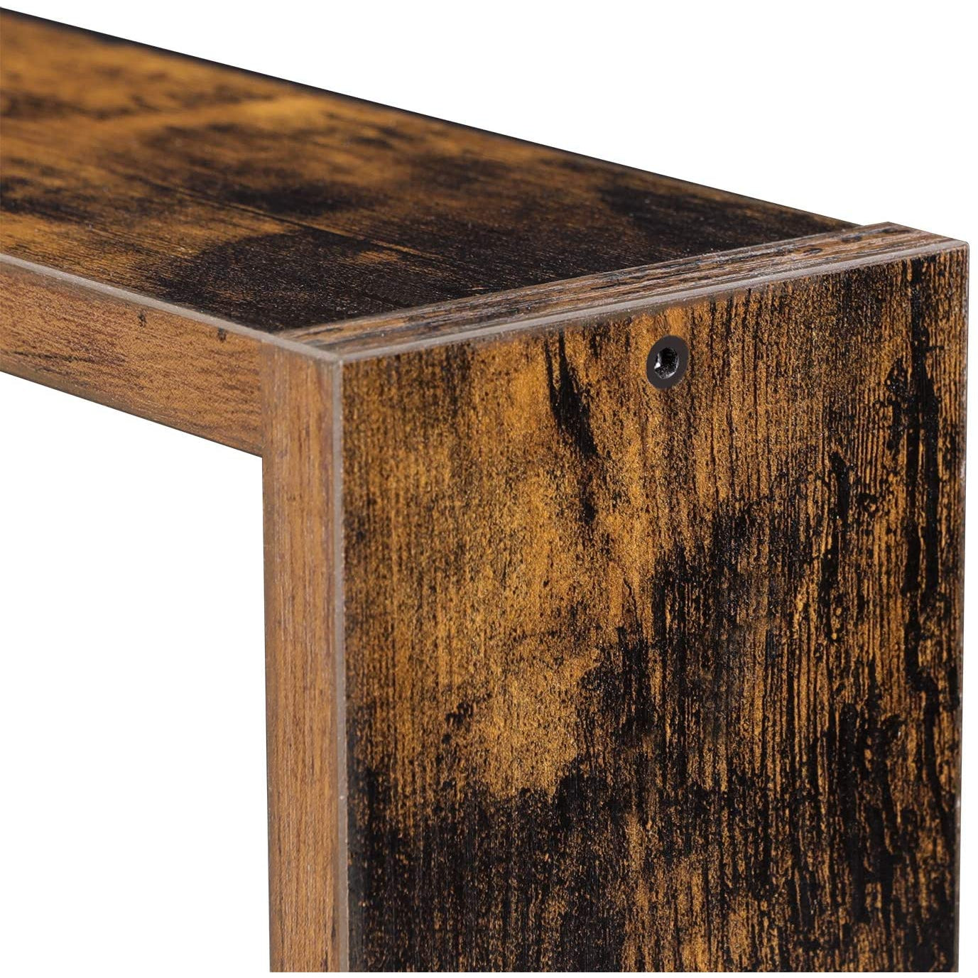 Nancy's Wandplank Industrieel Hout - Set van 3 - Zwevend - Wandplanken - Kubusplanken - Lengte 40/35/30 cm - Vintage bruin