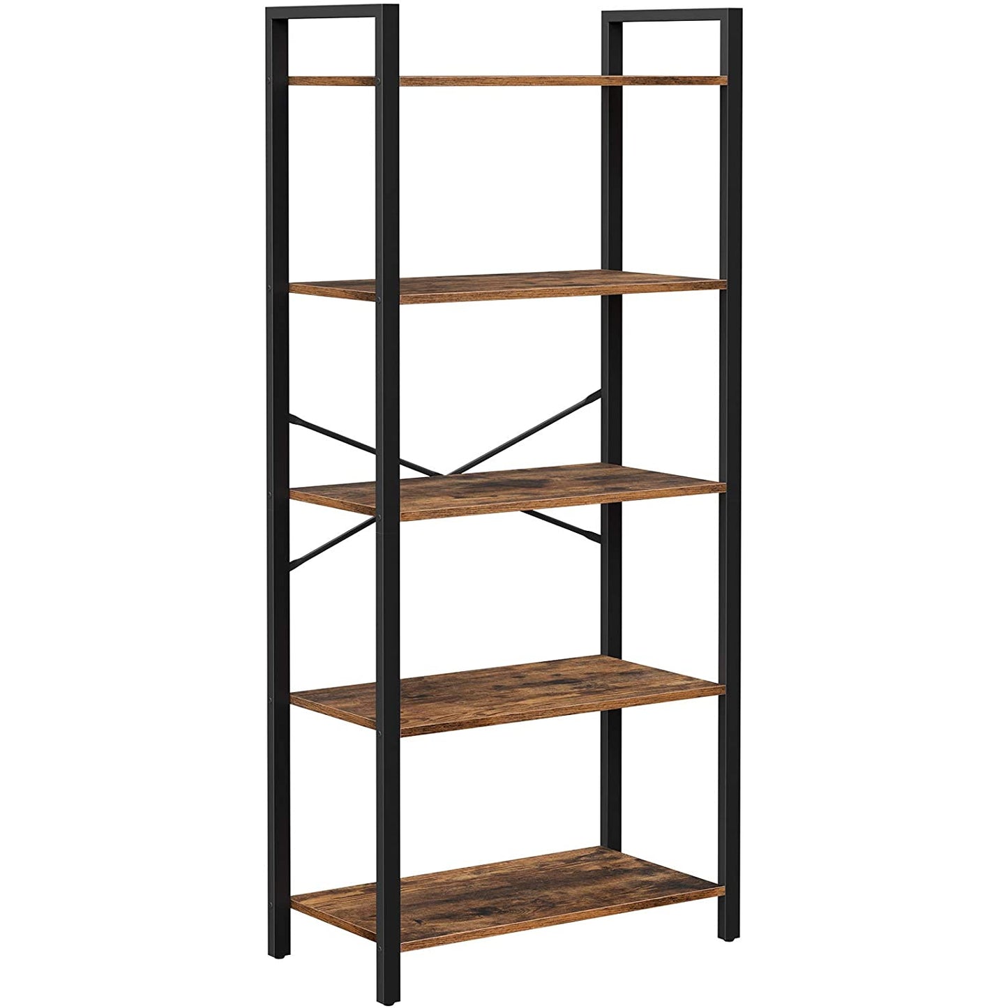 Nancy's Winstonhill Boekenkast - Wandkast - Staande Kast - Opbergkast - Bruin - ± 65 x 30 x 150 cm