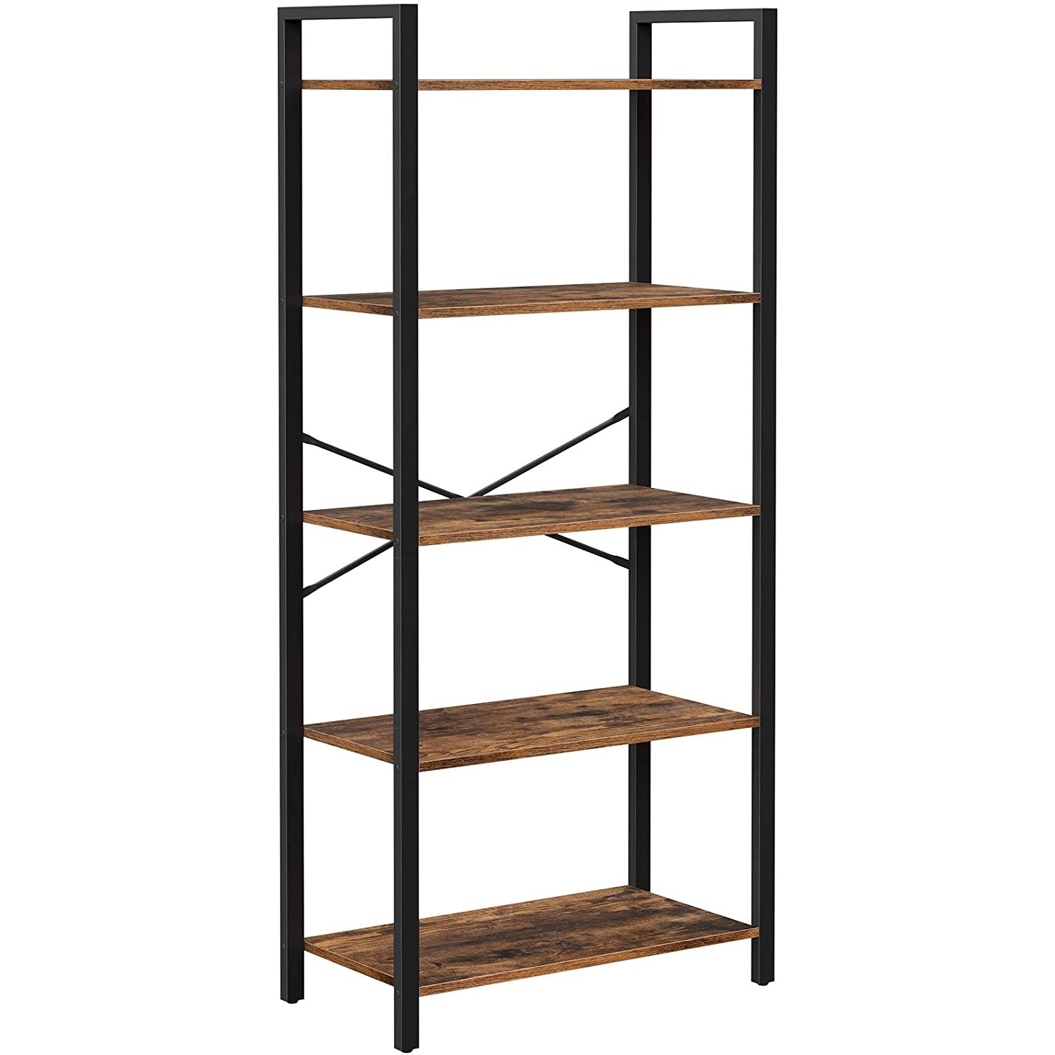 Nancy's Winstonhill Boekenkast - Wandkast - Staande Kast - Opbergkast - Bruin - ± 65 x 30 x 150 cm