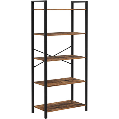 Nancy's Winstonhill Boekenkast - Vintage Wandkast - Staande Kast - Bruin- 66 x 30 x 153 cm