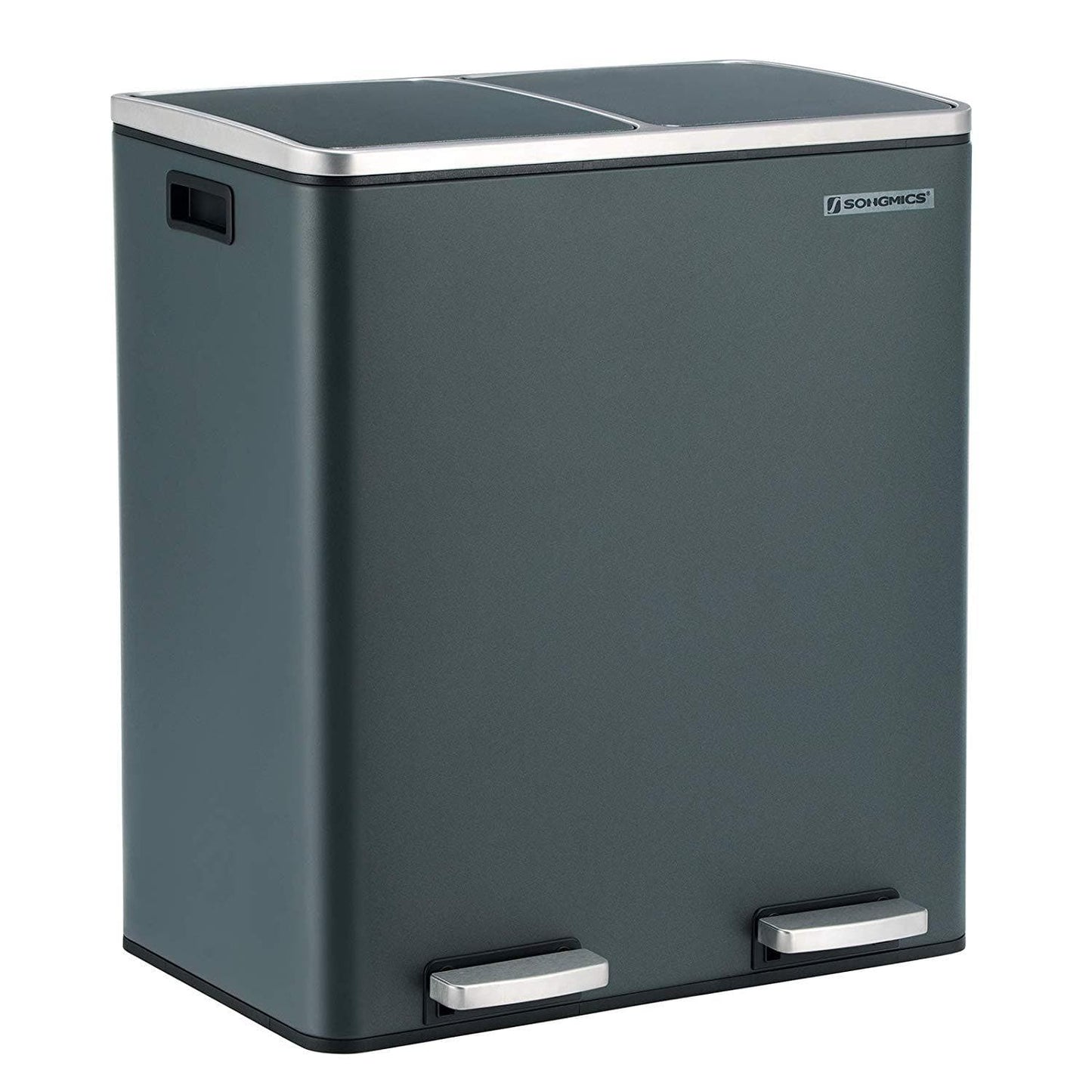 Nancy's Burga Prullenbak - Afvalscheiding - Pedaalemmer - Afvalemmer - Rookgrijs - 60 Liter