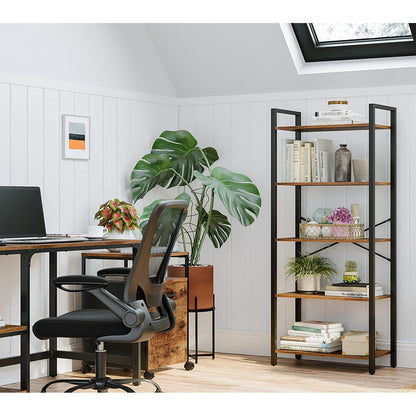 Nancy's Winstonhill Boekenkast - Wandkast - Staande Kast - Opbergkast - Bruin - ± 65 x 30 x 150 cm