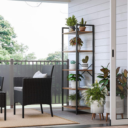 Nancy's Winstonhill Boekenkast - Wandkast - Staande Kast - Opbergkast - Bruin - ± 65 x 30 x 150 cm