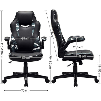 Nancy's Bathgate Bureaustoel - Ergonomische Bureaustoel - Bureaustoel Voor Volwassenen - Zwart - 75 x 64 x (110-120) cm (L x B x H)