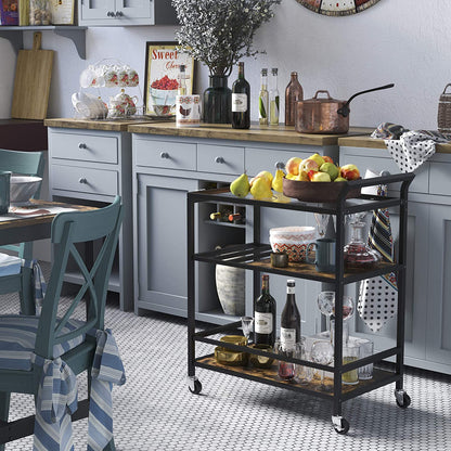 Nancy's Homer Keukenwagen - Keukentrolleys - Industriële Trolley - 75 x 40 x 86 cm (L x B x H)