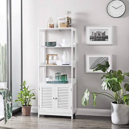 Nancy's Cleverly 2 Badkamermeubel - Badkamerkasten - Kast - Wit - 60 x 32.5 x 122 cm