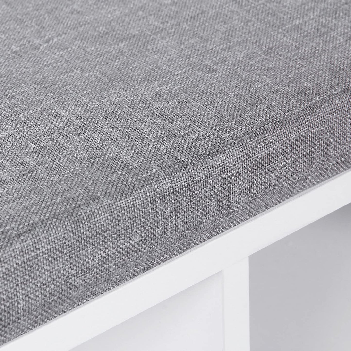 Nancy's Unhos Schoenenrek - Schoenenbank - Opbergbank - Wit / Grijs - ± 105 x 30 x 50 cm