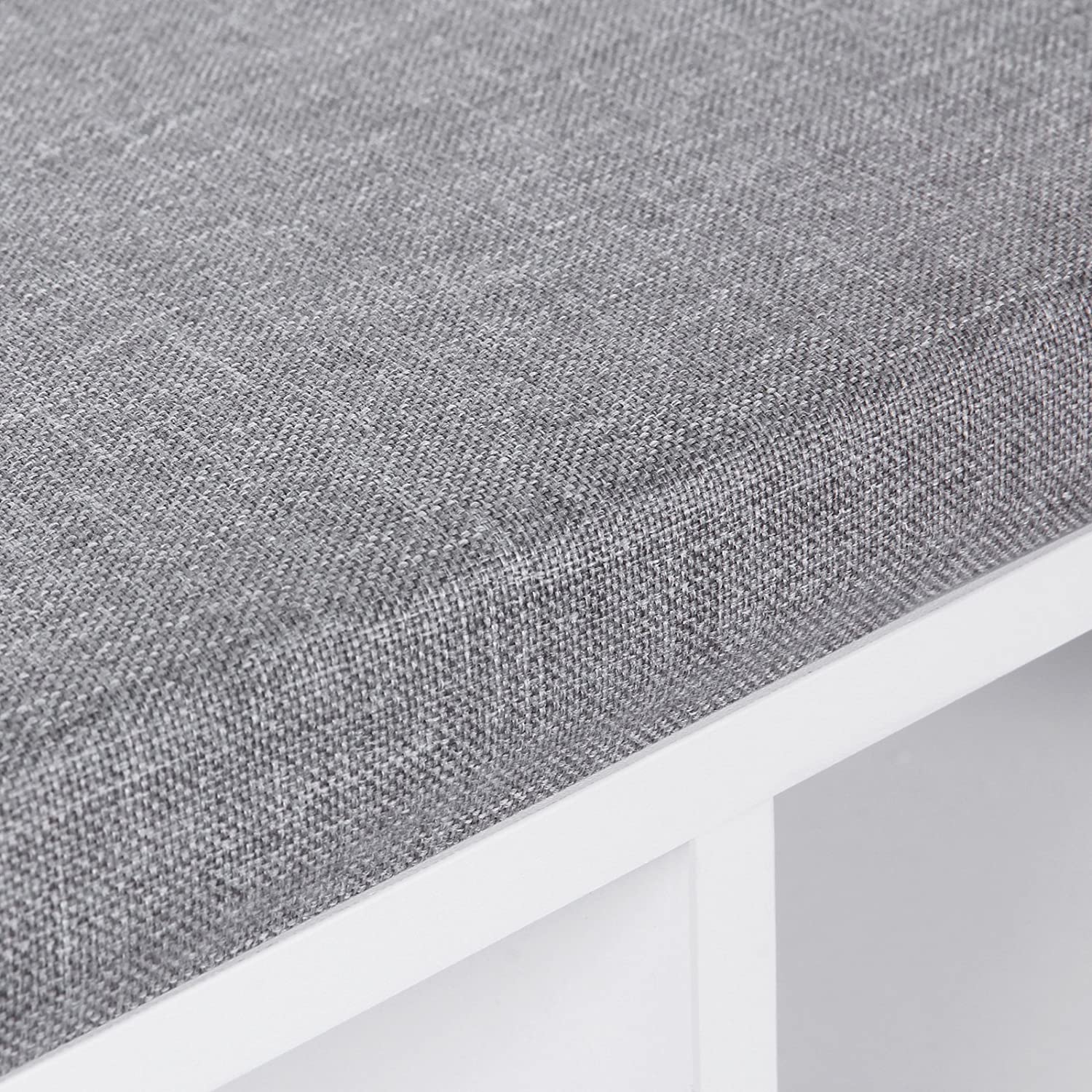 Nancy's Unhos Schoenenrek - Schoenenbank - Opbergbank - Wit / Grijs - ± 105 x 30 x 50 cm