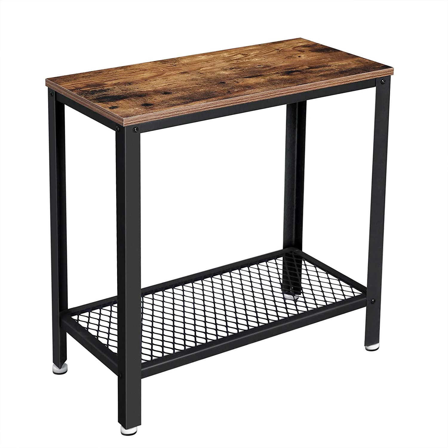 Nancy's Console Table Industrial - Table d'appoint - Table d'appoint vintage - Marron / Noir - Acier - 60 x 30 x 60 cm