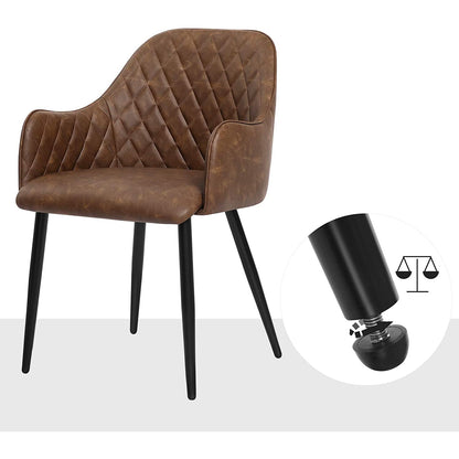 Chaise de salle à manger Nancy's Klickitat - Chaise de loisirs moderne et élégante - Chaises de salle à manger - Pieds en métal - Gris - 61 x 55 x 77 cm (L x L x H)