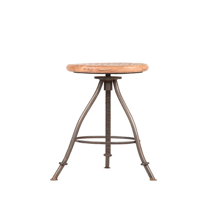 Nancy's Stool Jaipur - Swivel stool - Stool - Stools - Industrial - Mango wood - Gray - 35 x 35 x 46 cm
