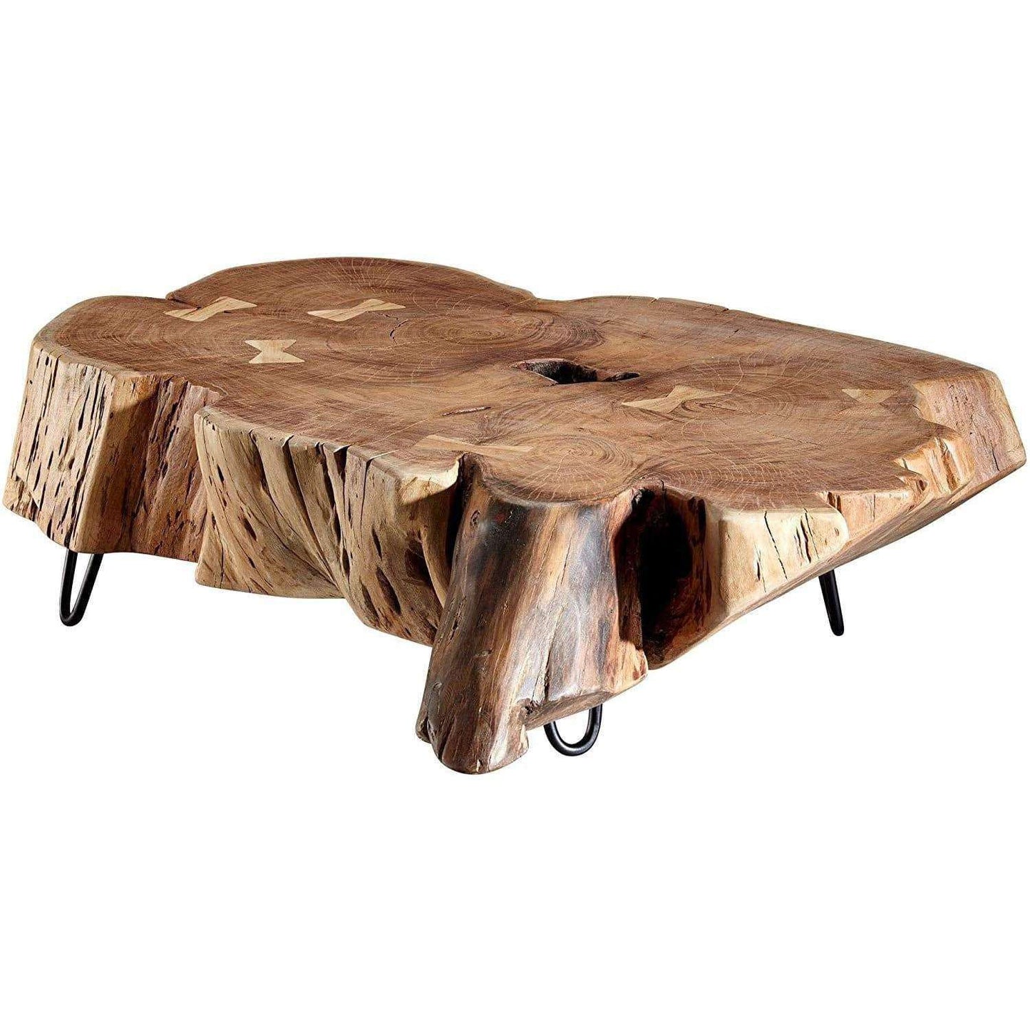 Nancy's Industriële Salontafel - Natuurlijke Salontafel - 104 x 30 x 69 cm