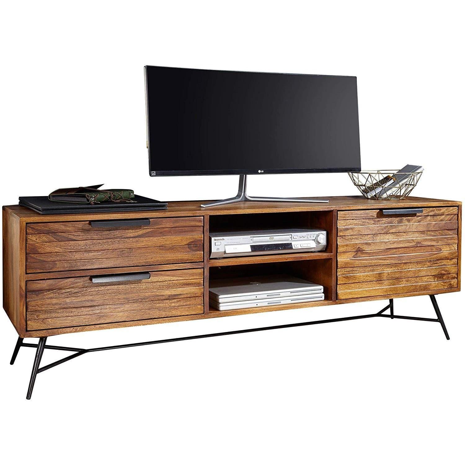 Nancy's TV Cabinet - Solid Wooden TV Cabinet - Lowbord Sheesham - Coffee Table - 160 x 54 x 40 cm