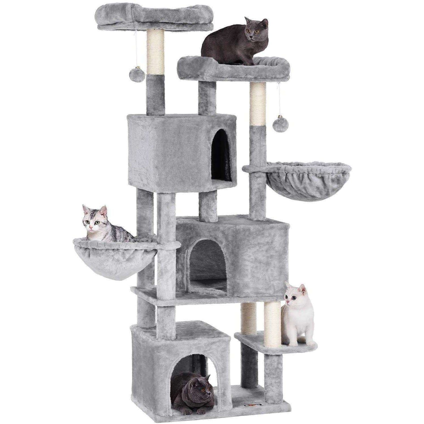 Nancy's Kattenboom met 3 kattengrotten - 164 cm - Kattenhuis - Krabpaal - Kattenboom - Katten Krabpalen