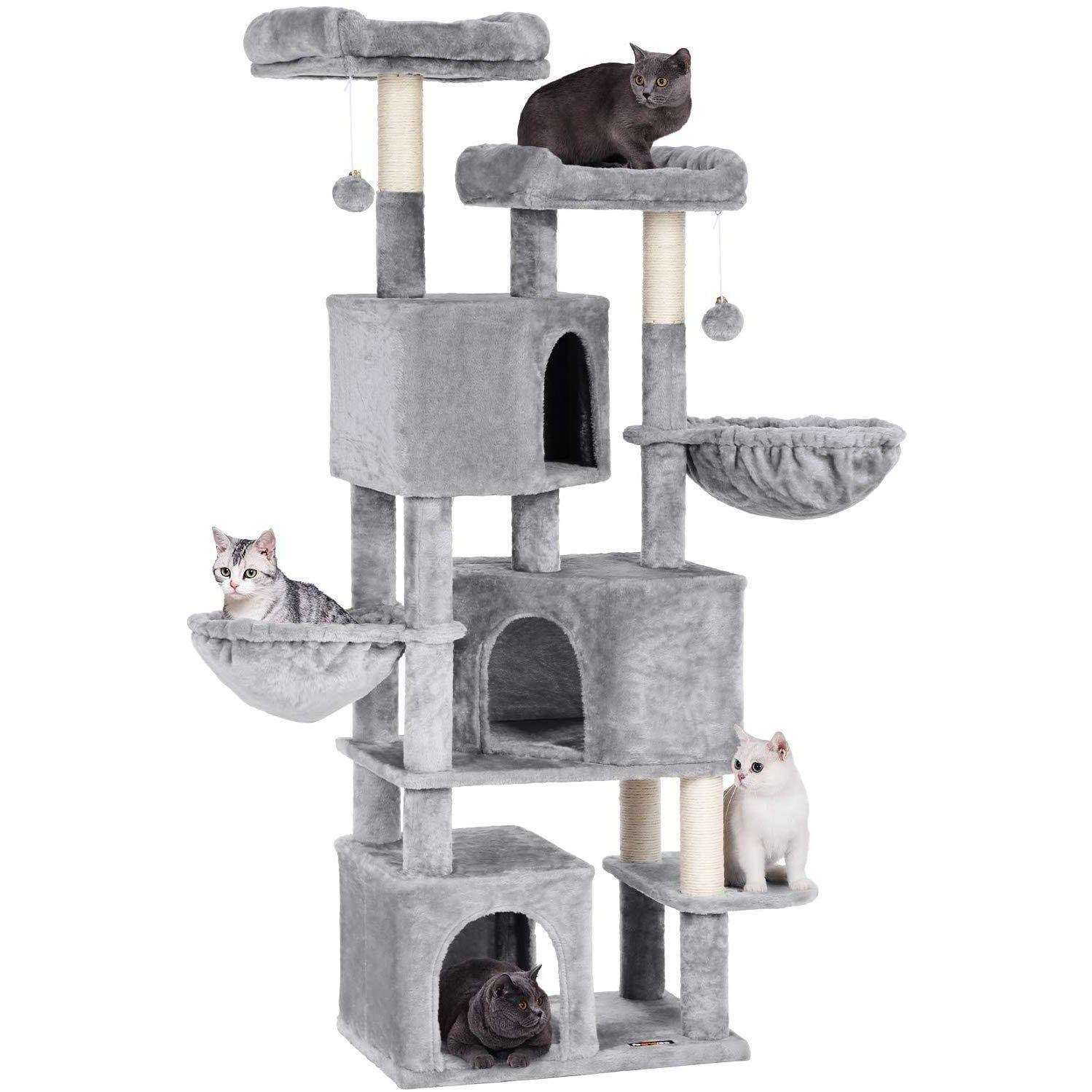 Nancy's Kattenboom met 3 kattengrotten - 164 cm - Kattenhuis - Krabpaal - Kattenboom - Katten Krabpalen