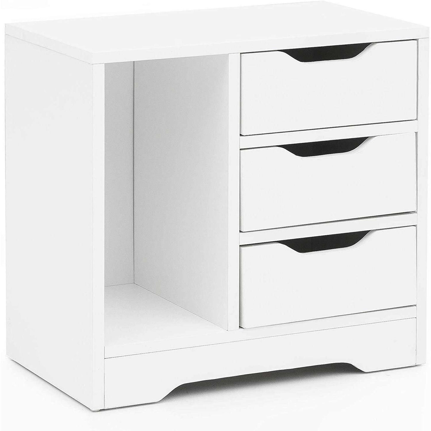 Nancy's Benfeito Nachtkastje - Bijzettafel - Ladekastje - Wit - ± 50 x 30 x 50 cm