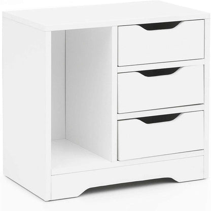 Nancy's Benfeito Nachtkastje - Bijzettafel - Ladekastje - Wit - ± 50 x 30 x 50 cm