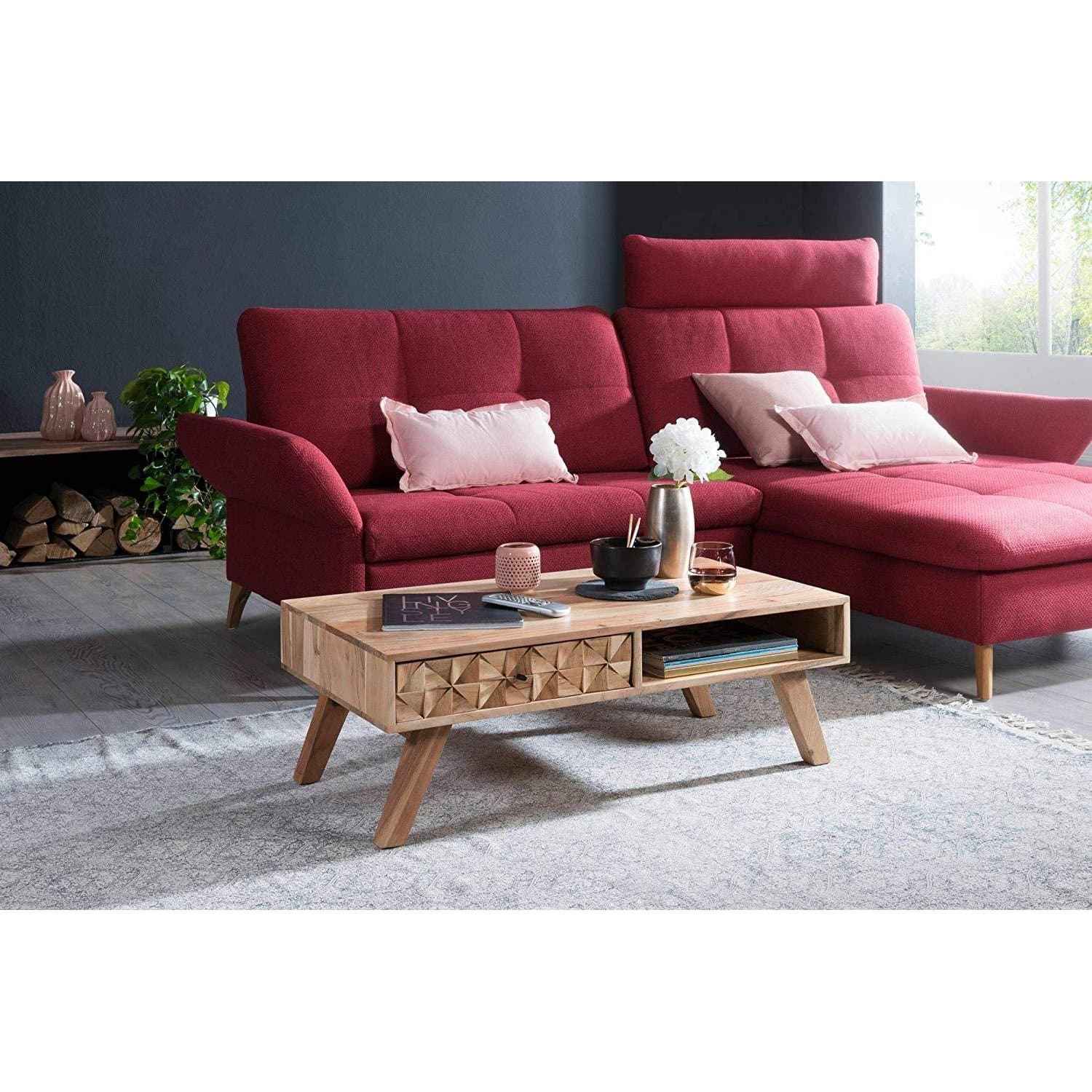 Nancy's Muaba Salontafel - Koffietafel - Massief Acaciahout - 95 x 50 x 35 cm