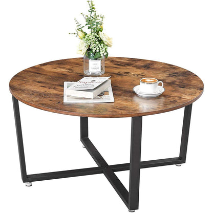 Nancy's Ronde Salontafel - Industriële Stijl - Bijzettafel - Koffietafel - ± Ø 90 x 45 cm