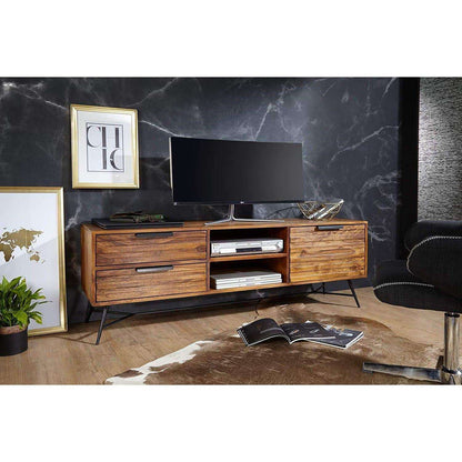 Meuble TV de Nancy - Meuble TV en bois massif - Lowbord Sheesham - Table basse - 160 x 54 x 40 cm