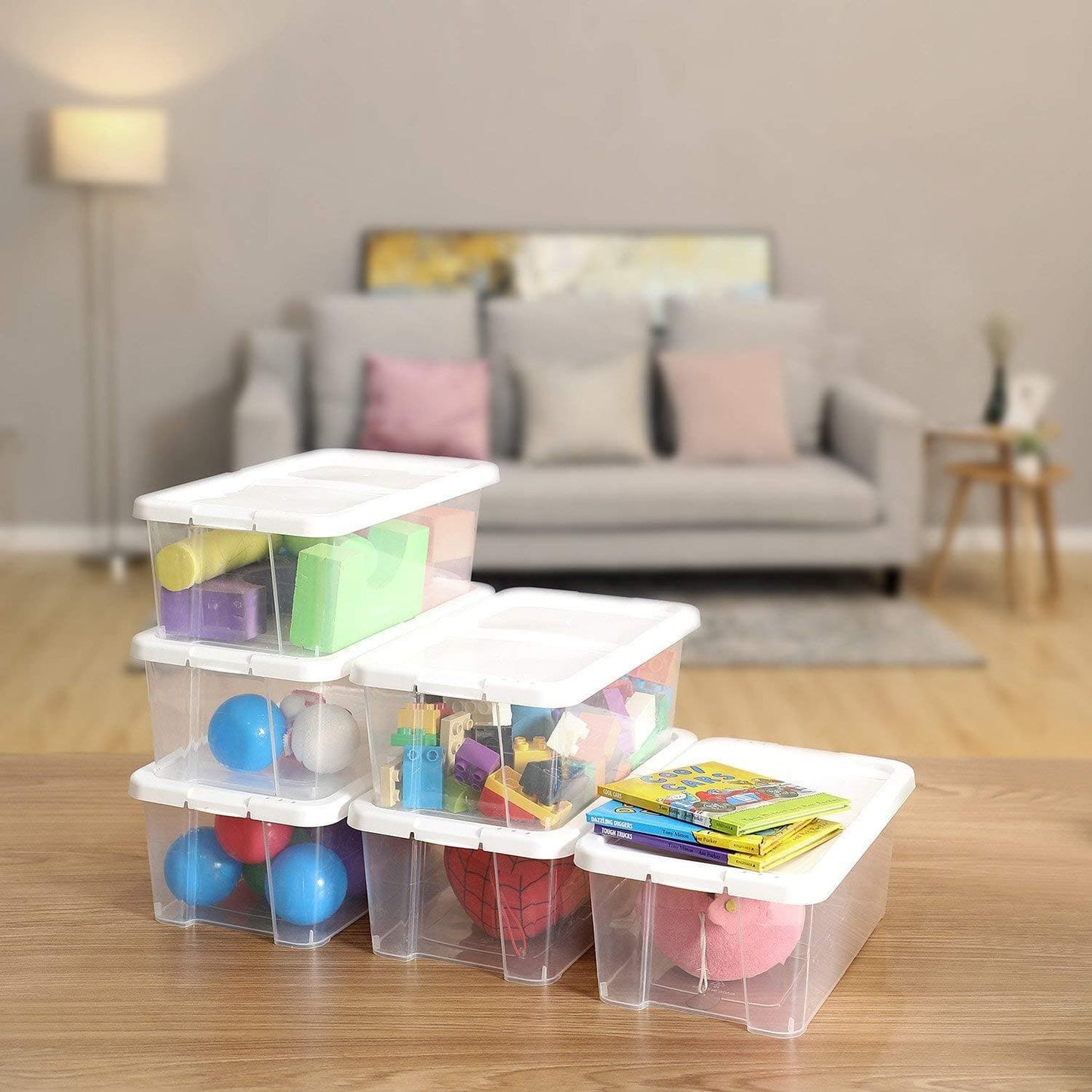 Nancy's  Schoenendoos - Set van 12 - Transparante Opbergdoos  - Plastic Deksel - 35 x 20 x 12,5 cm