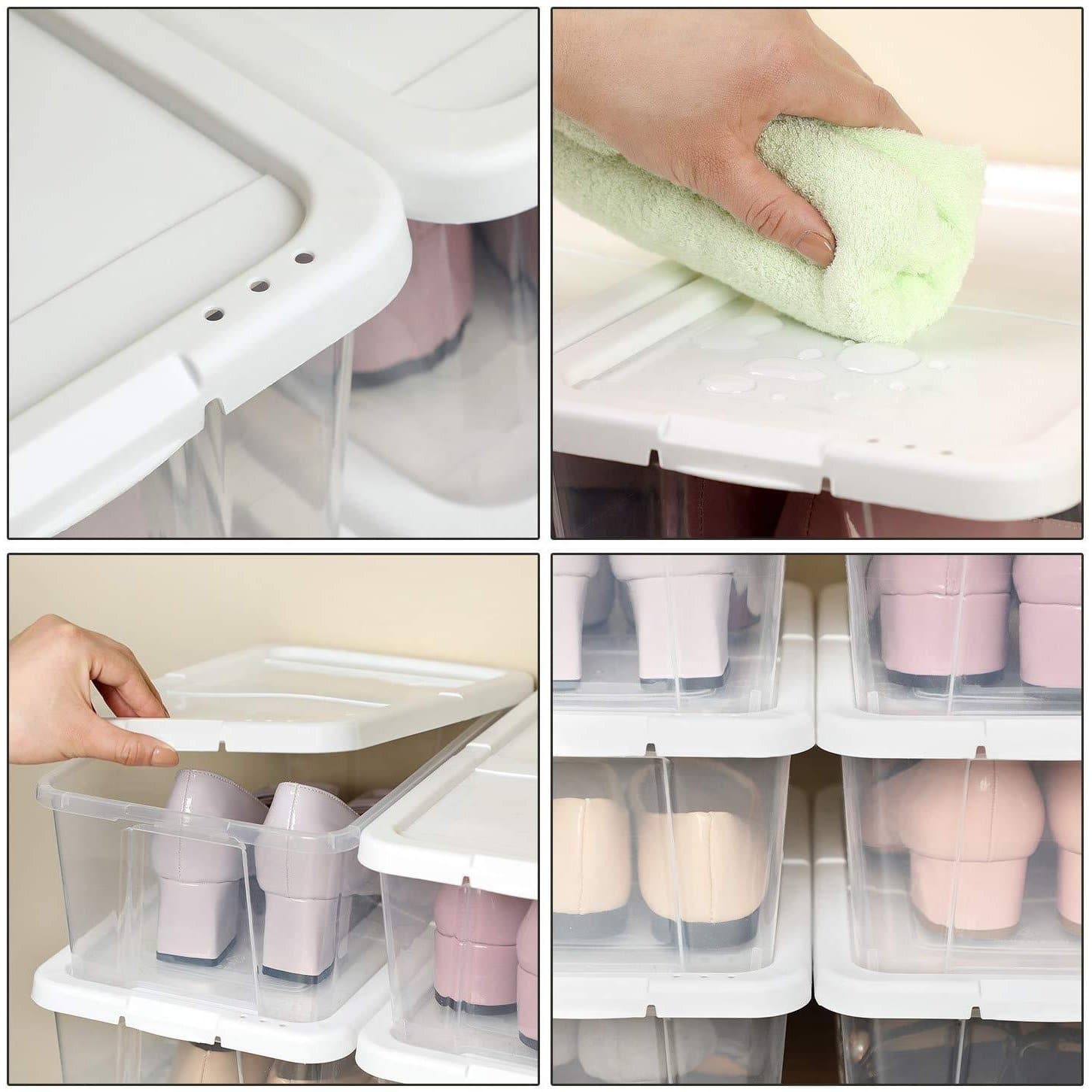 Nancy's Pragal Schoenendozen - Set van 12 - Opbergdozen - Opbergboxen - Transparant - PP