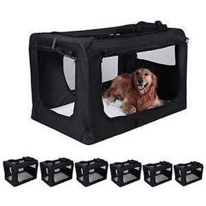 Nancy's Cholula Transportbox - Hondenbox - Transporttas - Opvouwbare Kattenbox - Zwart 50x35x35 cm