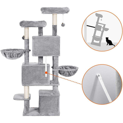 Nancy's Kattenboom met 3 kattengrotten - 164 cm - Kattenhuis - Krabpaal - Kattenboom - Katten Krabpalen