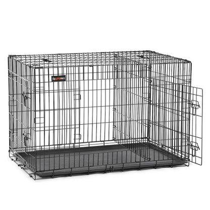 Cage à chien de Nancy - Banc - Caisse à chien - 2 portes - Chiens - Chenil - 92,5 x 57,5 ​​x 64 cm